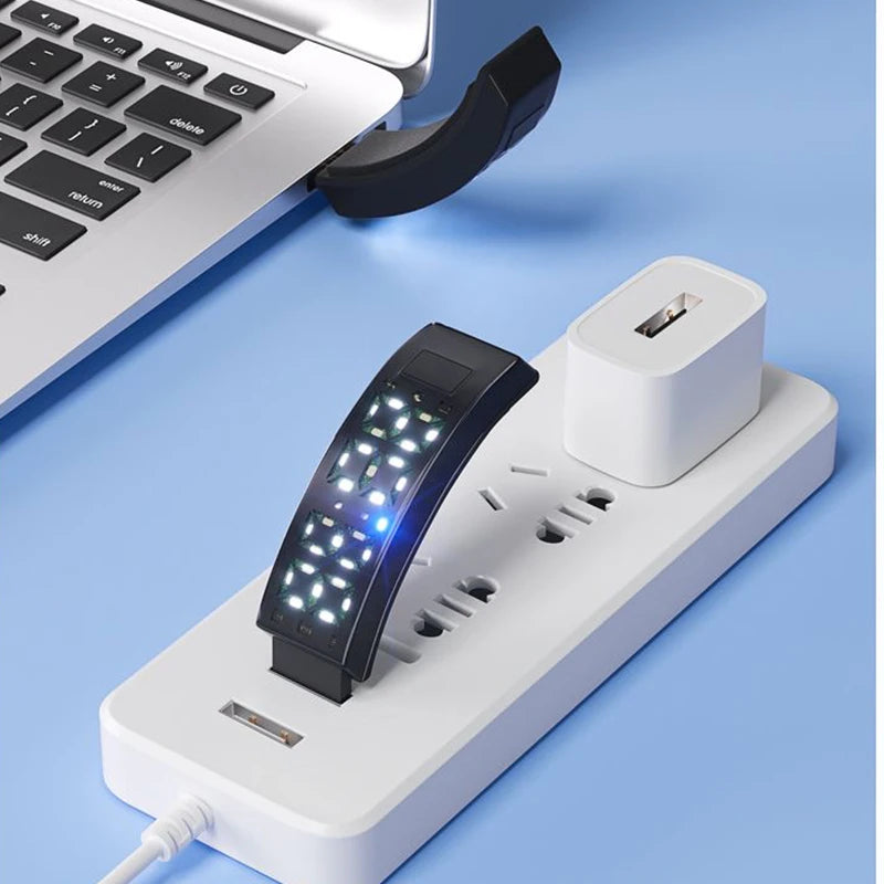 The band plugged directly into a USB-A port to charge, no separate wall adapter needed